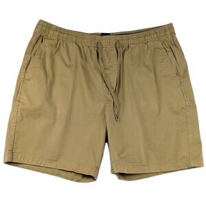 GAP Shorts Mens XL Pull On Khaki Tan Chino Flat Front Pockets